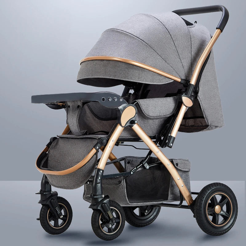 Four-wheel Strollers, Foldable and Washable, Multifunctional Stroller