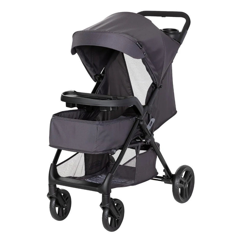Carriage Stroller Travel System with Infant Car Seat, Dash Pink, Effortless folding w/the quick in-seat fold