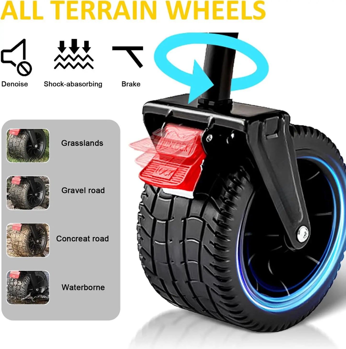 Foldable Wagon Cart, 300lbs with All Terrain Wheels