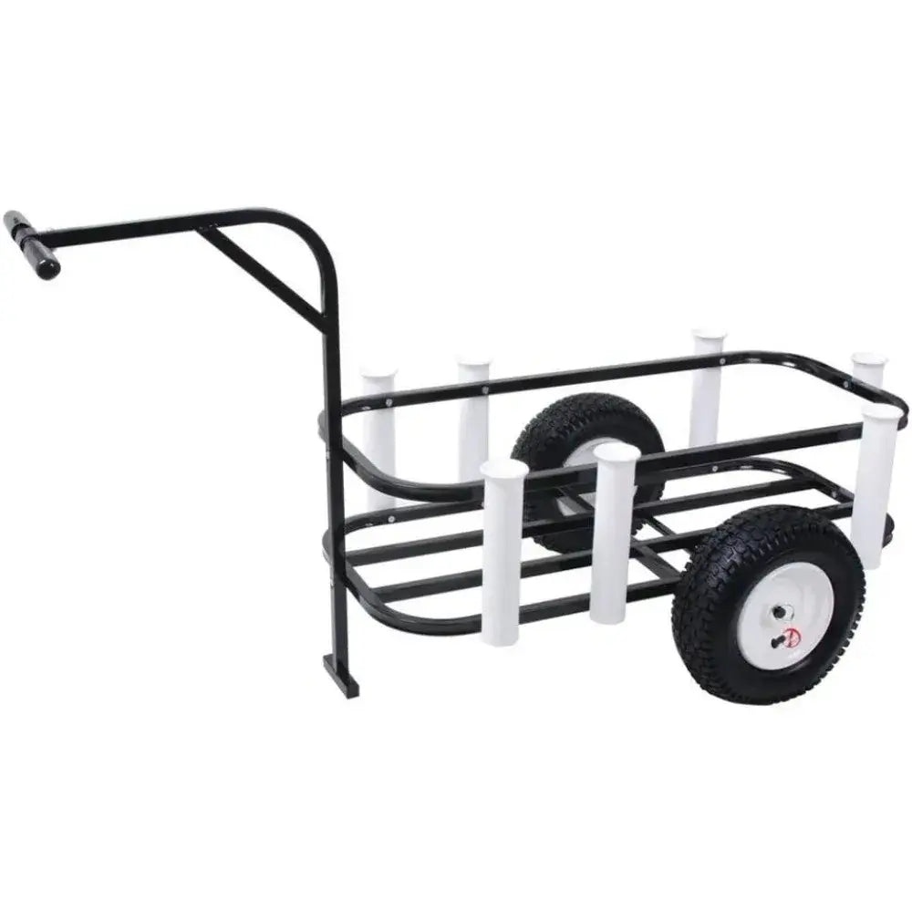 Deluxe Surf, Pier and Beach Cart – Outdoor Fishing Rolling Wheel Wagon - powder coat finish