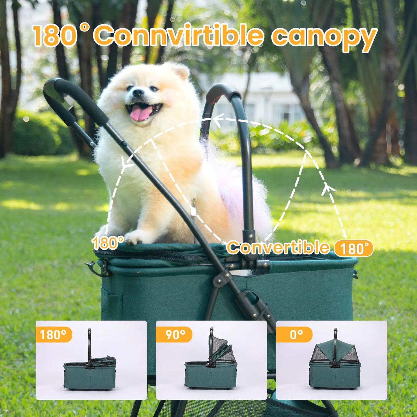 Luxury Detachable Pet Stroller – Easy Assembly & Setup