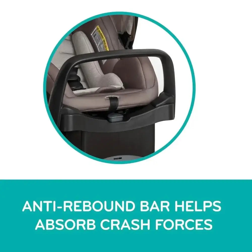 Evenflo Pivot Modular Travel System with LiteMax Infant Car Seat with Anti-Rebound Bar (Desert Tan) - anti-rebound bar