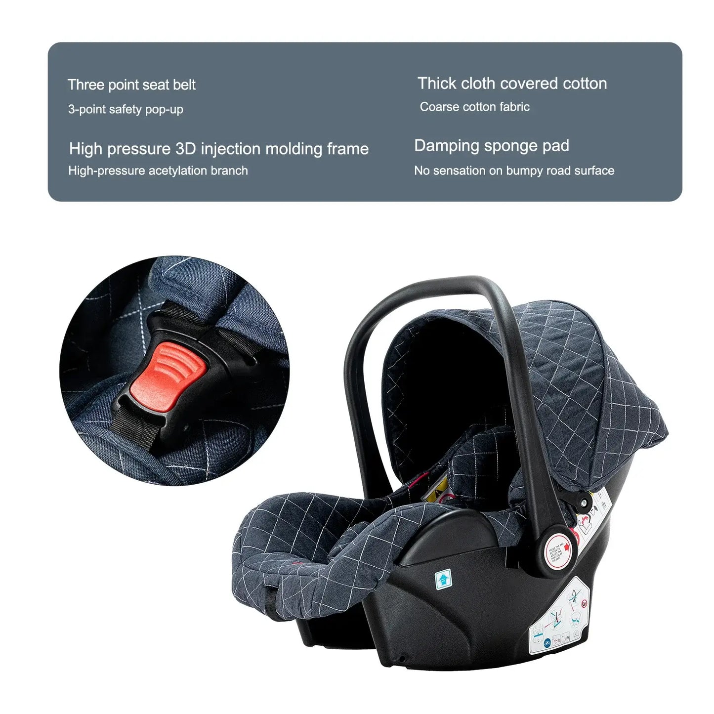 3-in-1 Lightweight Stroller - Carriage, Bassinet
