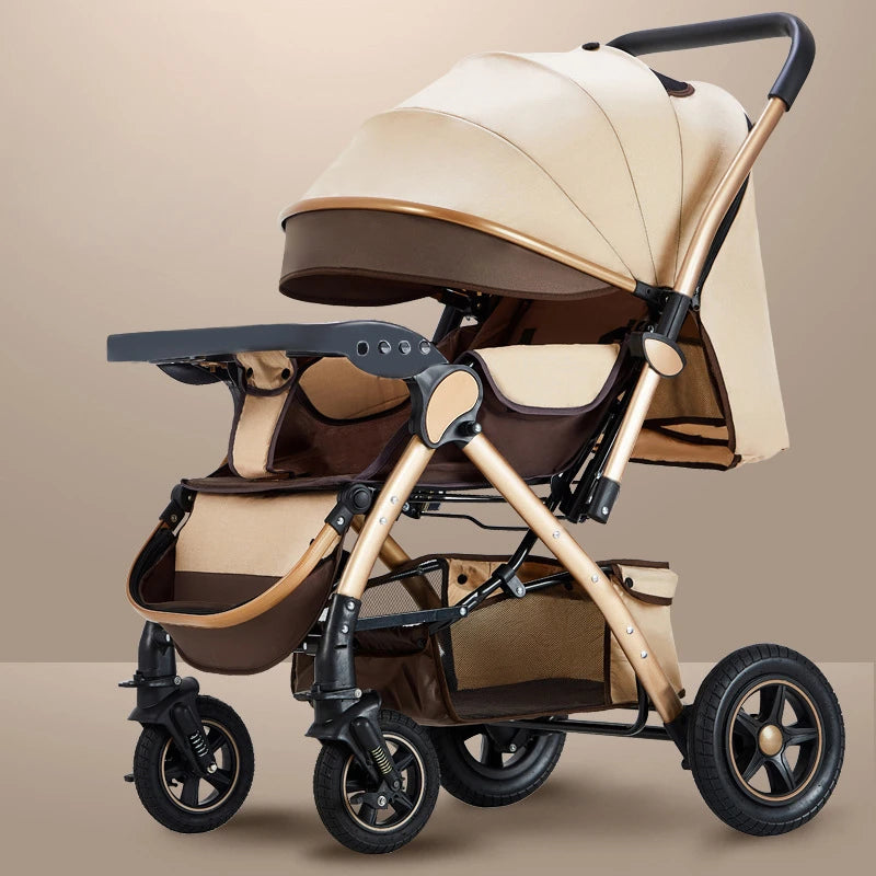 Four-wheel Strollers, Foldable and Washable, Multifunctional Stroller