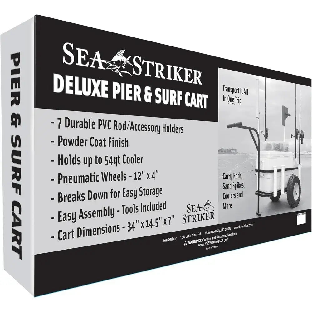 Deluxe Surf, Pier and Beach Cart – Outdoor Fishing Rolling Wheel Wagon - product descriptions