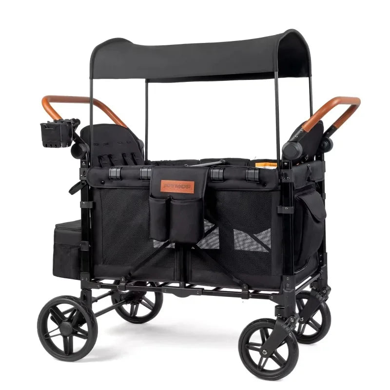 Outdoor Folding Wagon Stroller, 4 Seater with Full Canopy.