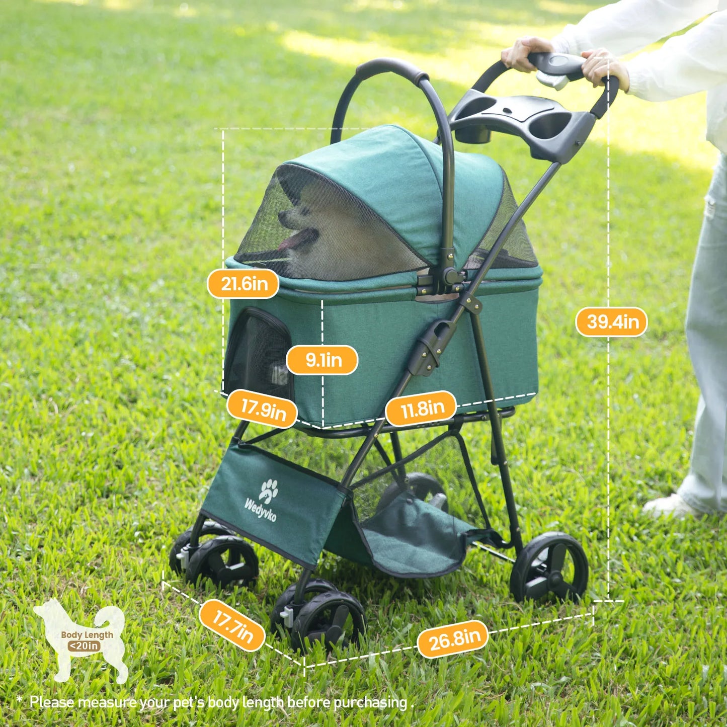 Luxury Detachable Pet Stroller – Easy Assembly & Setup