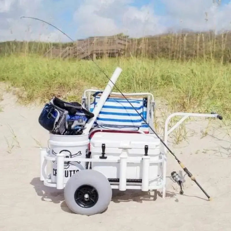 Balloon Tire Fishing and Beach Cart. - heavy duty frame