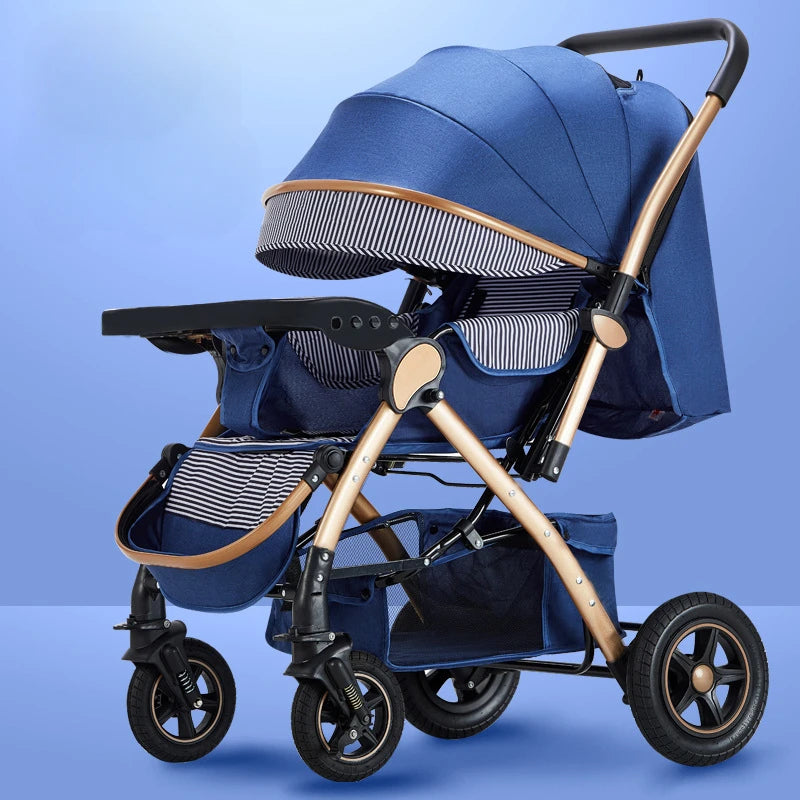Four-wheel Strollers, Foldable and Washable, Multifunctional Stroller