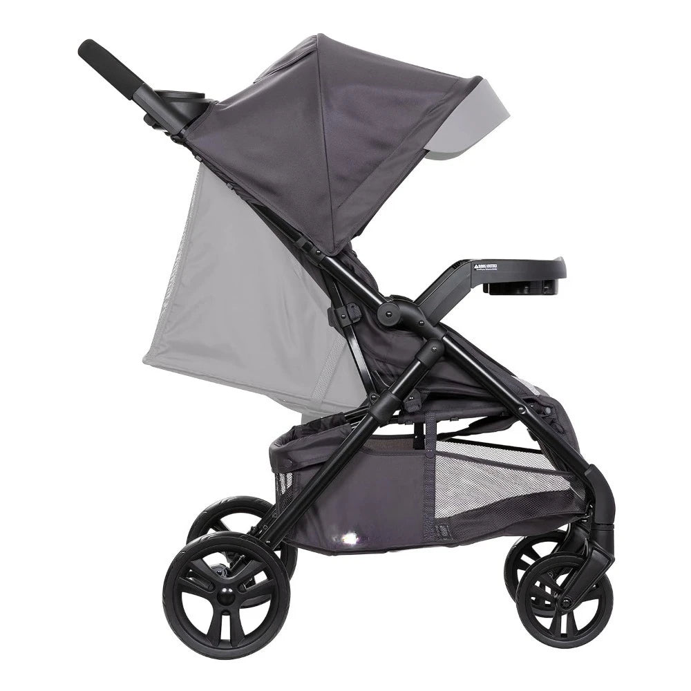 Carriage Stroller Travel System with Infant Car Seat, Dash Pink, Effortless folding w/the quick in-seat fold