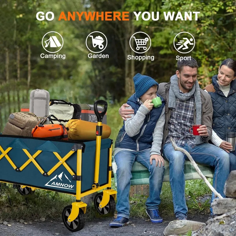 Folding Wagons Carts with Silent Universal Wheels