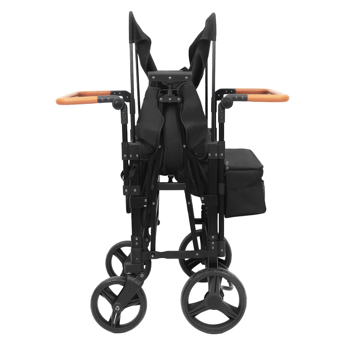 4 Seater Baby Wagon Stroller with Lockable Wheels, Extra Long Foldable Push chair with Adjustable Handle