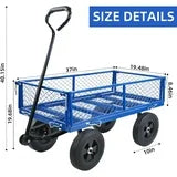Heavy Duty Steel Wagon Cart, A Large-Capacity with a Load of 1100LBS, Detachable Sides - product dimensions