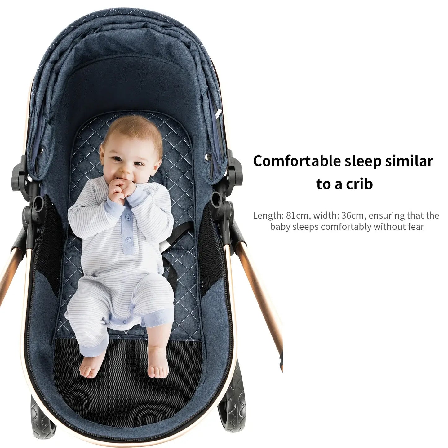3-in-1 Lightweight Stroller - Carriage, Bassinet
