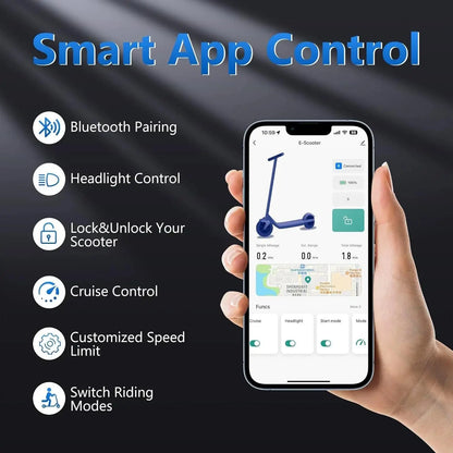 Adult Folding Electric Scooter, 22MPH Max Speed, 500W 14.5AH, 28 Miles Long Range, Dual Shock Absorber