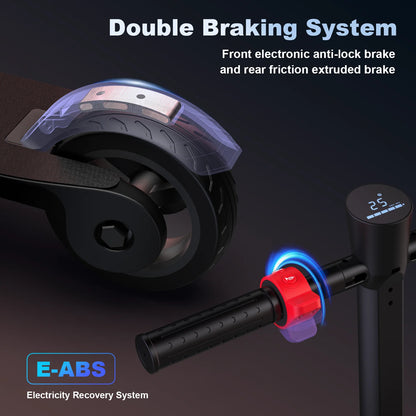 HX 7.5AH Adult Foldable Electric Scooter, 350W 25KM/H, Kick Scooter 5.5 Inch, APP Smart