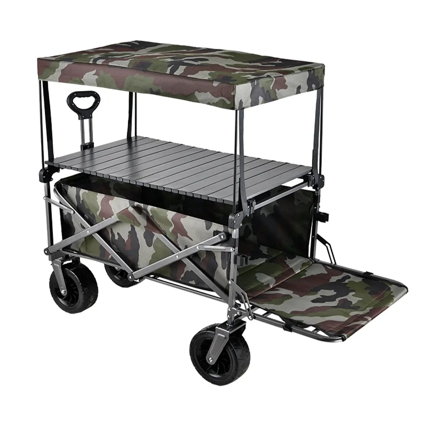 Folding Wagon Cart with Table & Canopy 
