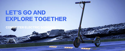 Lightweight Commuter Electric Scooter for Adults, Explosion-proof Tires, Dual Brake System, APP Support
