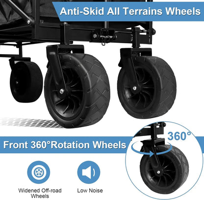 Black Collapsible Folding Wagon
