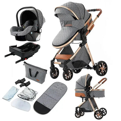 3-in-1 Lightweight Stroller - Carriage, Bassinet