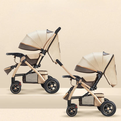 Four-wheel Strollers, Foldable and Washable, Multifunctional Stroller