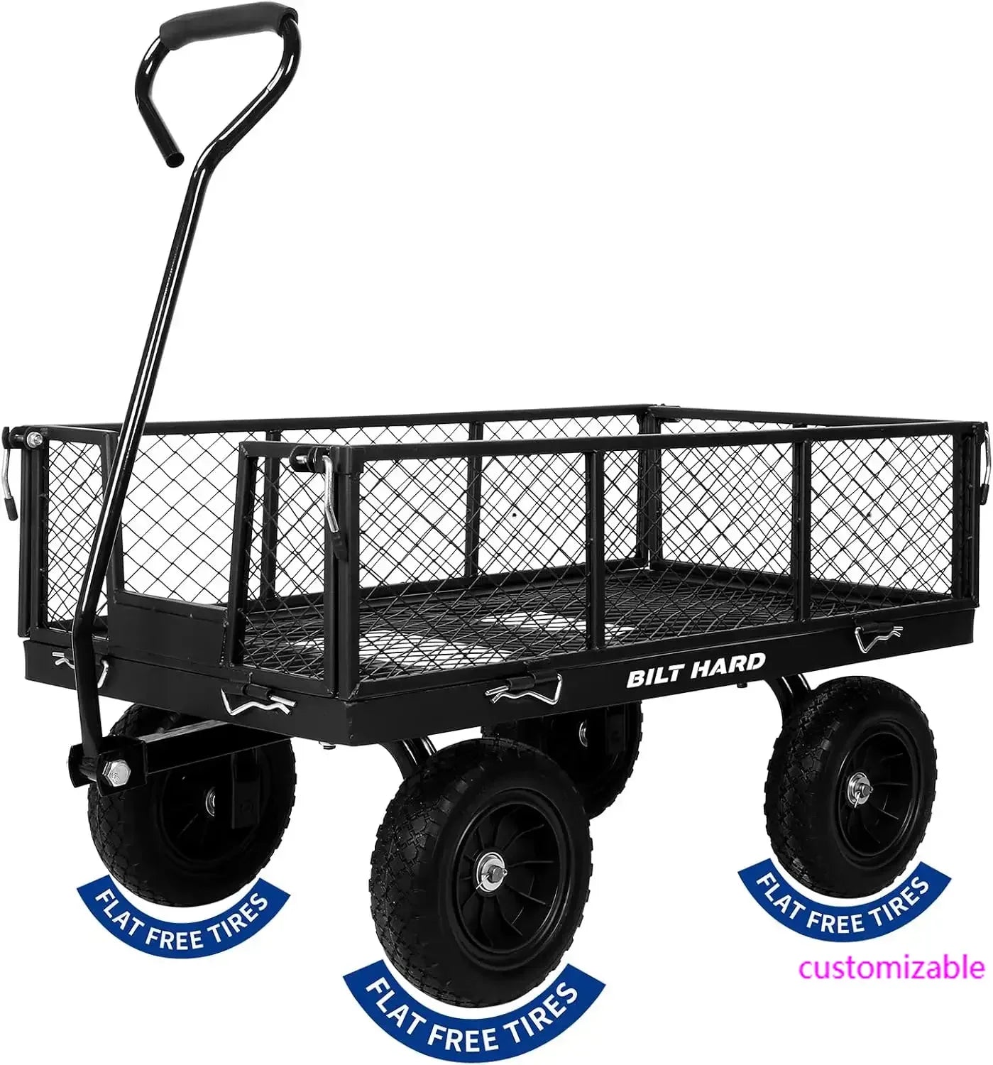 Heavy Duty 880 Lbs Capacity Folding Utility Cart Wagon