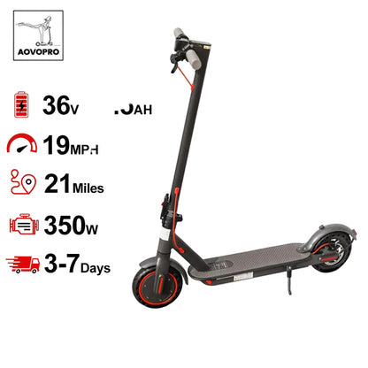 ES80 350W Foldable Electric Scooter for Adult, 10.5Ah 19mph Max Speed, Smart APP Control