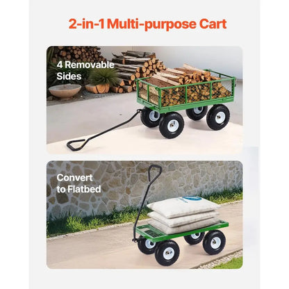 900 Lbs Capacity Heavy Duty Steel Garden Cart