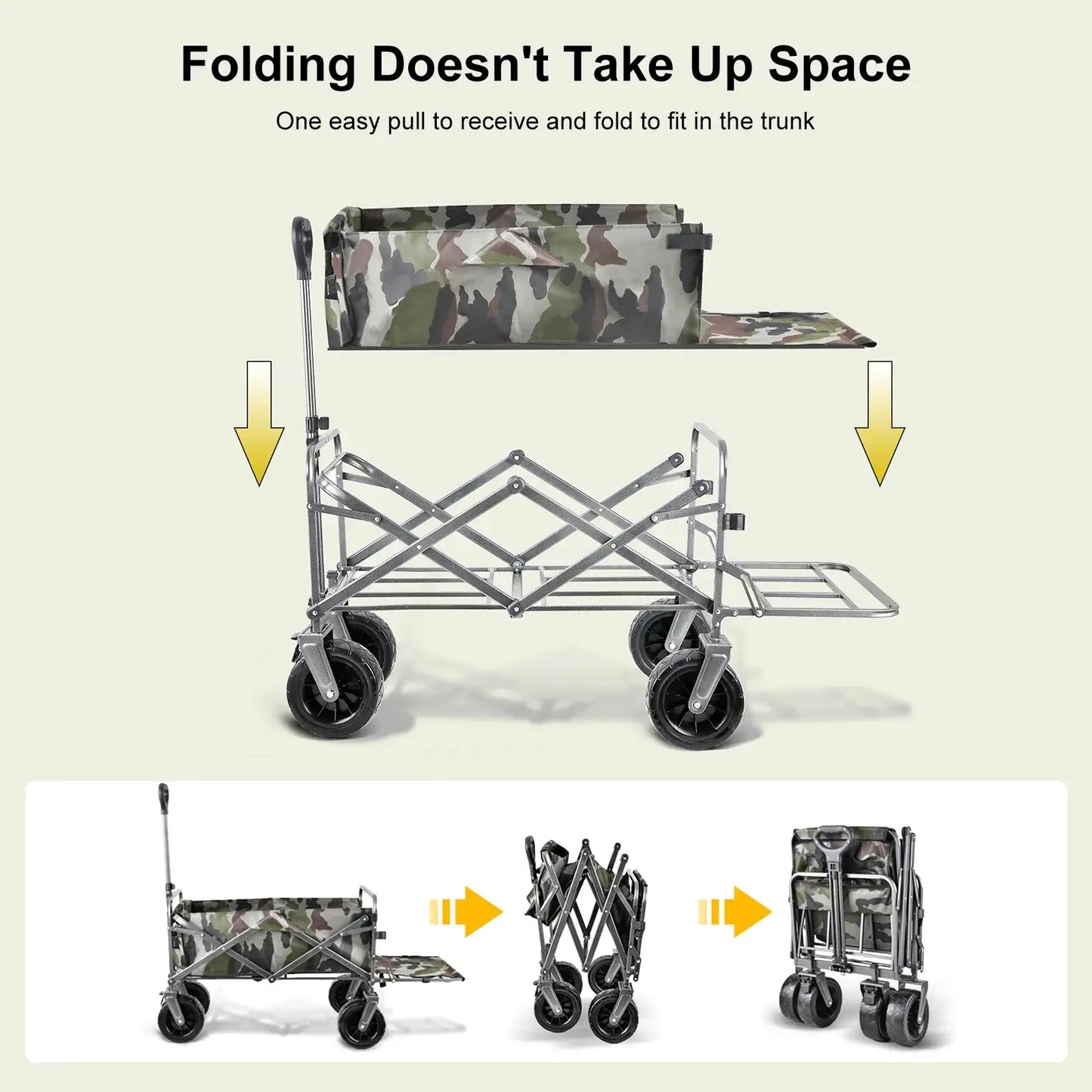 Folding Wagon Cart with Table & Canopy 