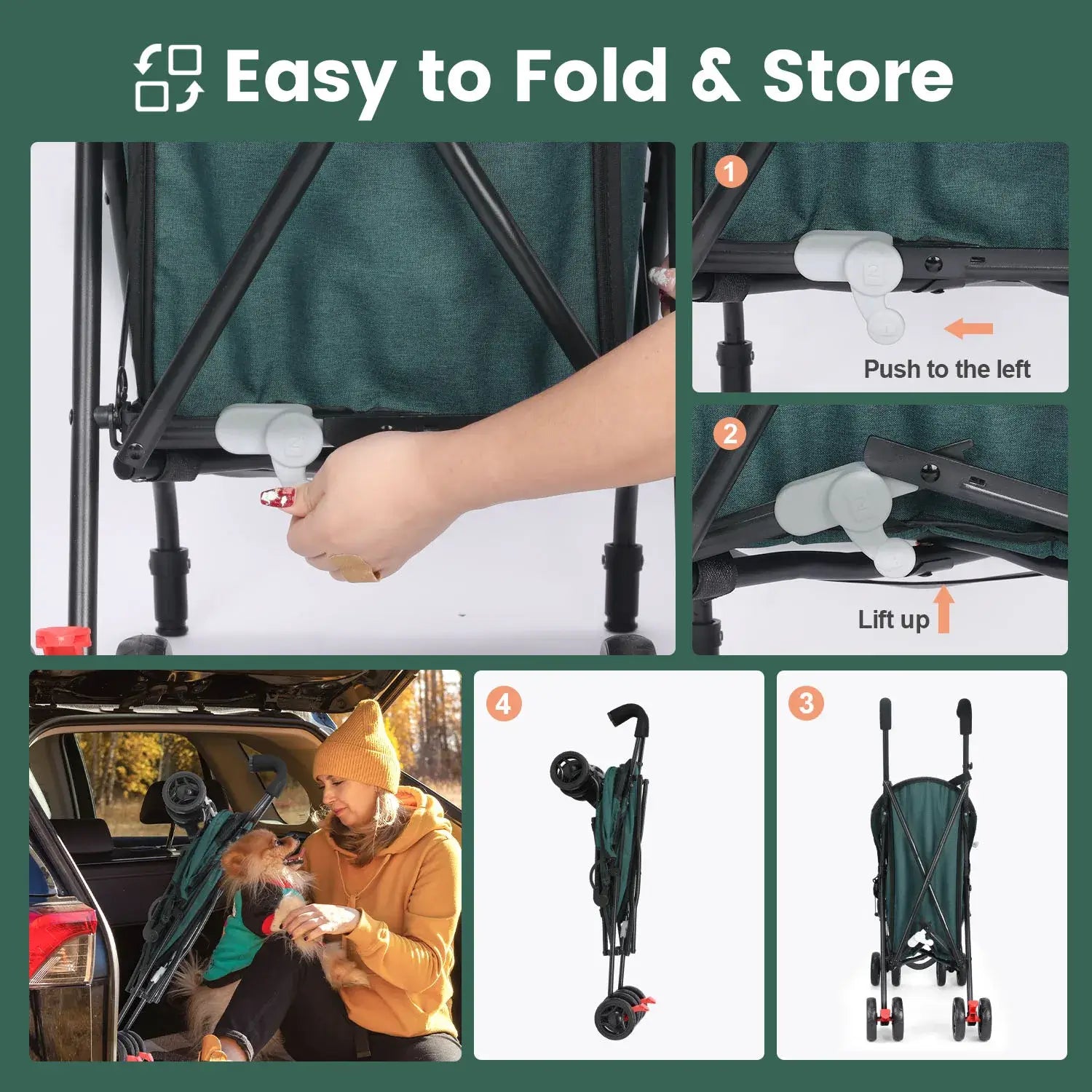 Lightweight Pet Stroller - Foldable