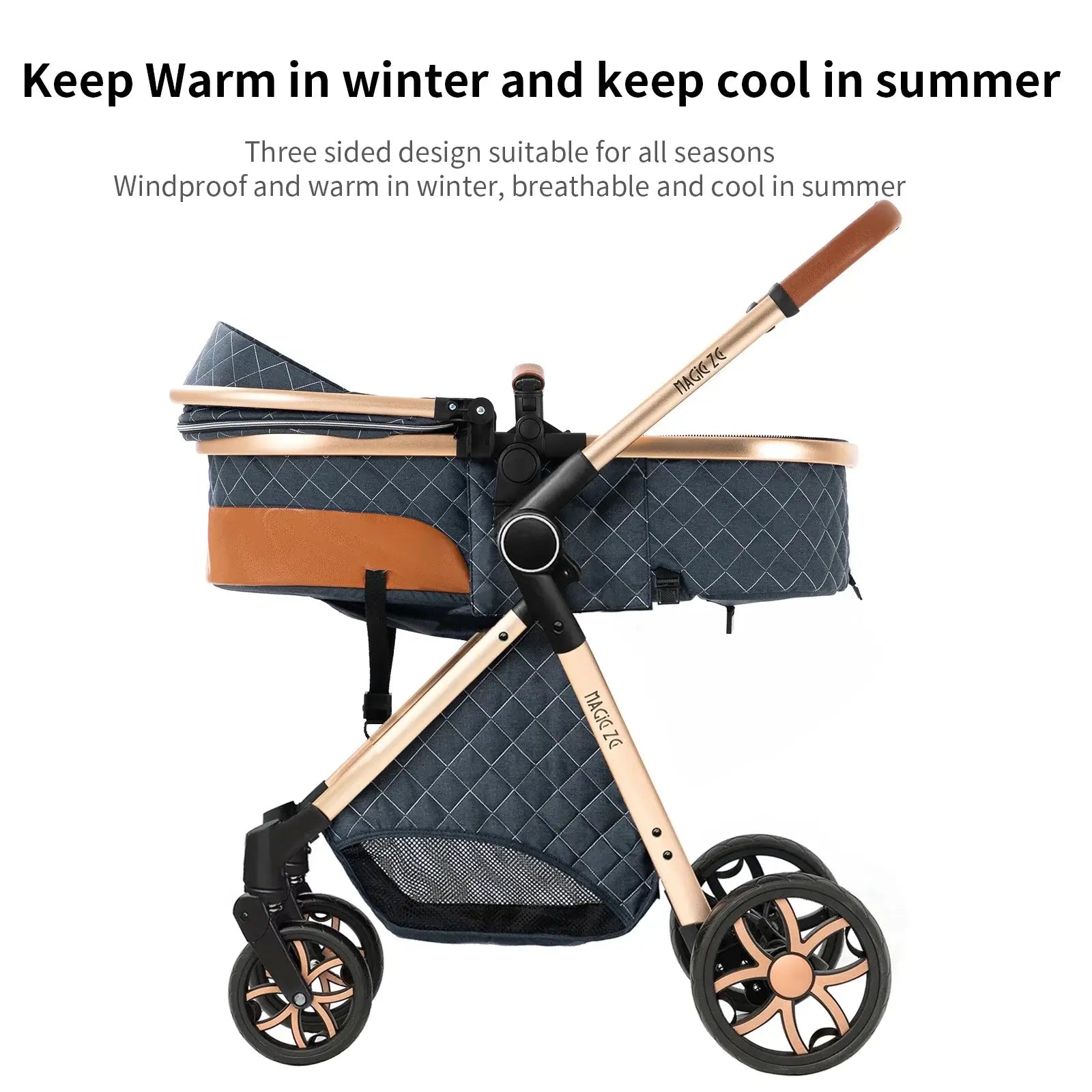 3-in-1 Lightweight Stroller - Carriage, Bassinet