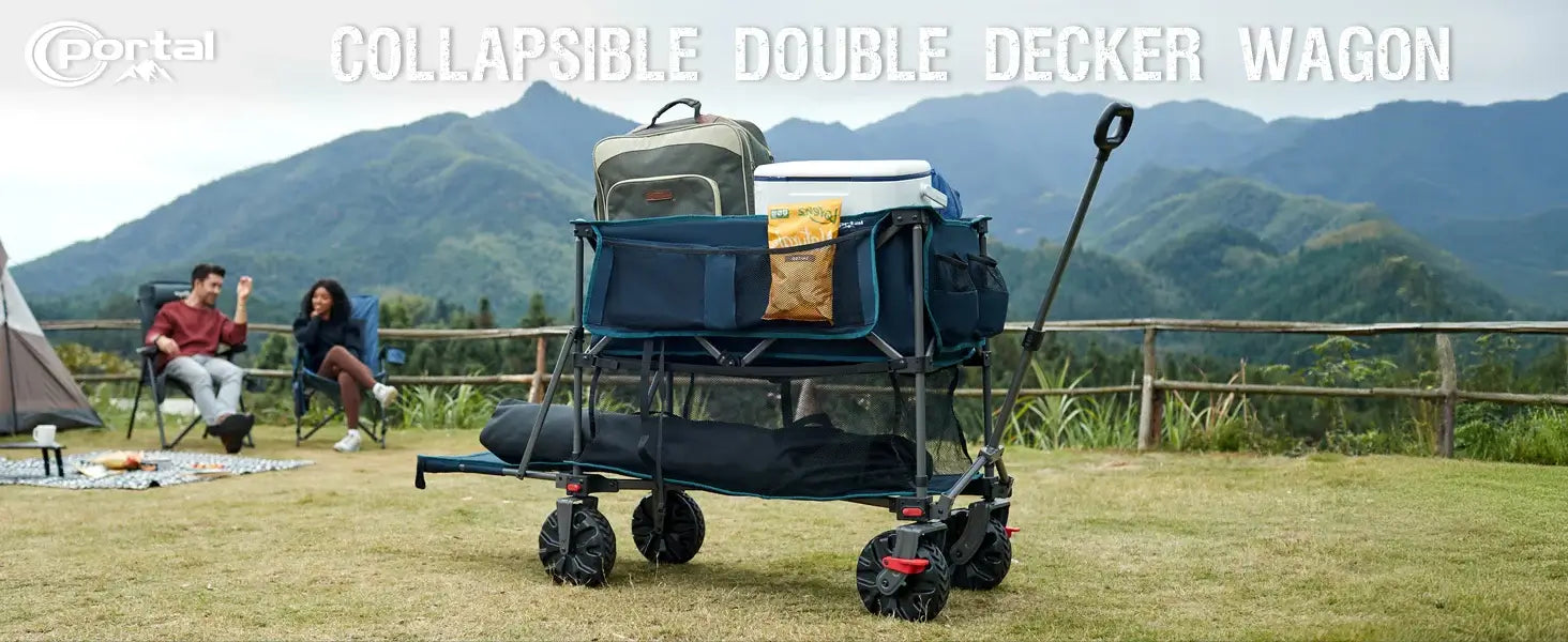 Collapsible Double Decker Wagon - Large Capacity