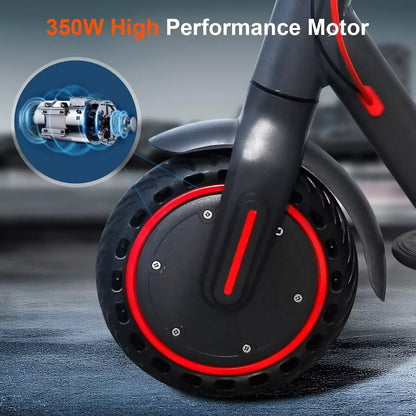 Electric Scooter for Adult, 350W 19MPH, APP Smart, 8.5inch tire, Foldable, 16Miles Max Range