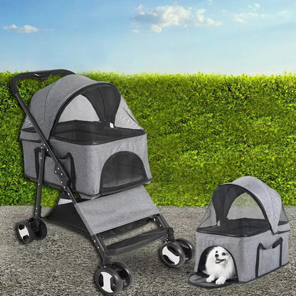 Pet Stroller Foldable Travel Carrier
