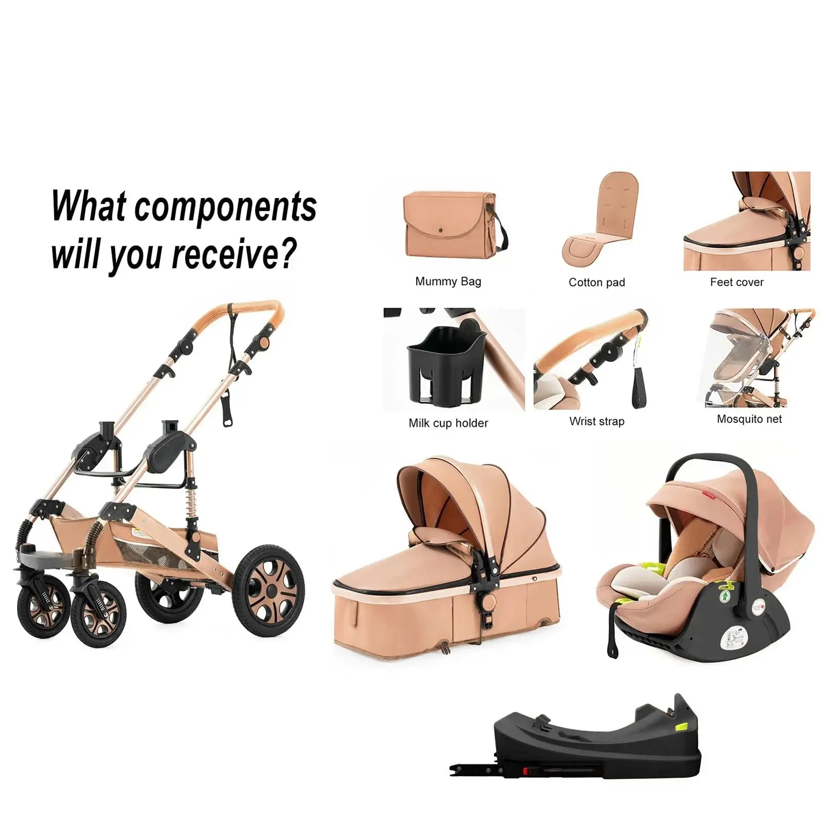 3-in-1 Baby Stroller Travel System