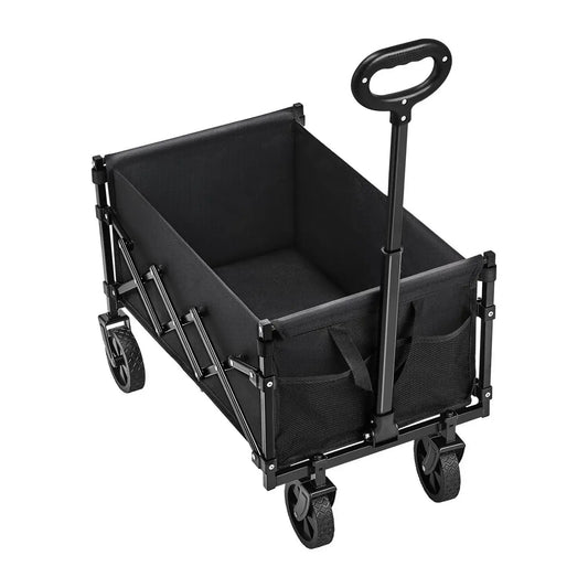 VEVOR Collapsible Folding Wagon with Wheels, Wagons Carts Foldable with 225lbs Capacity, Lightweight Portable Utility Wagon Cart - foldable