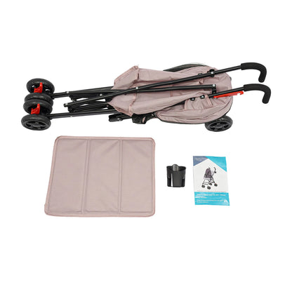 Pet Stroller for Small Pets, Lightweight Foldable with 360° Wheels, Safety Leash