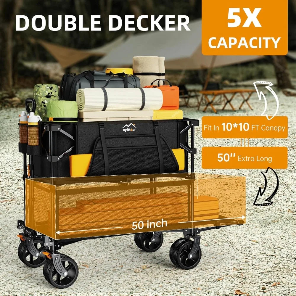 Foldable Double Decker Wagon  Extra Long 50-Inch
