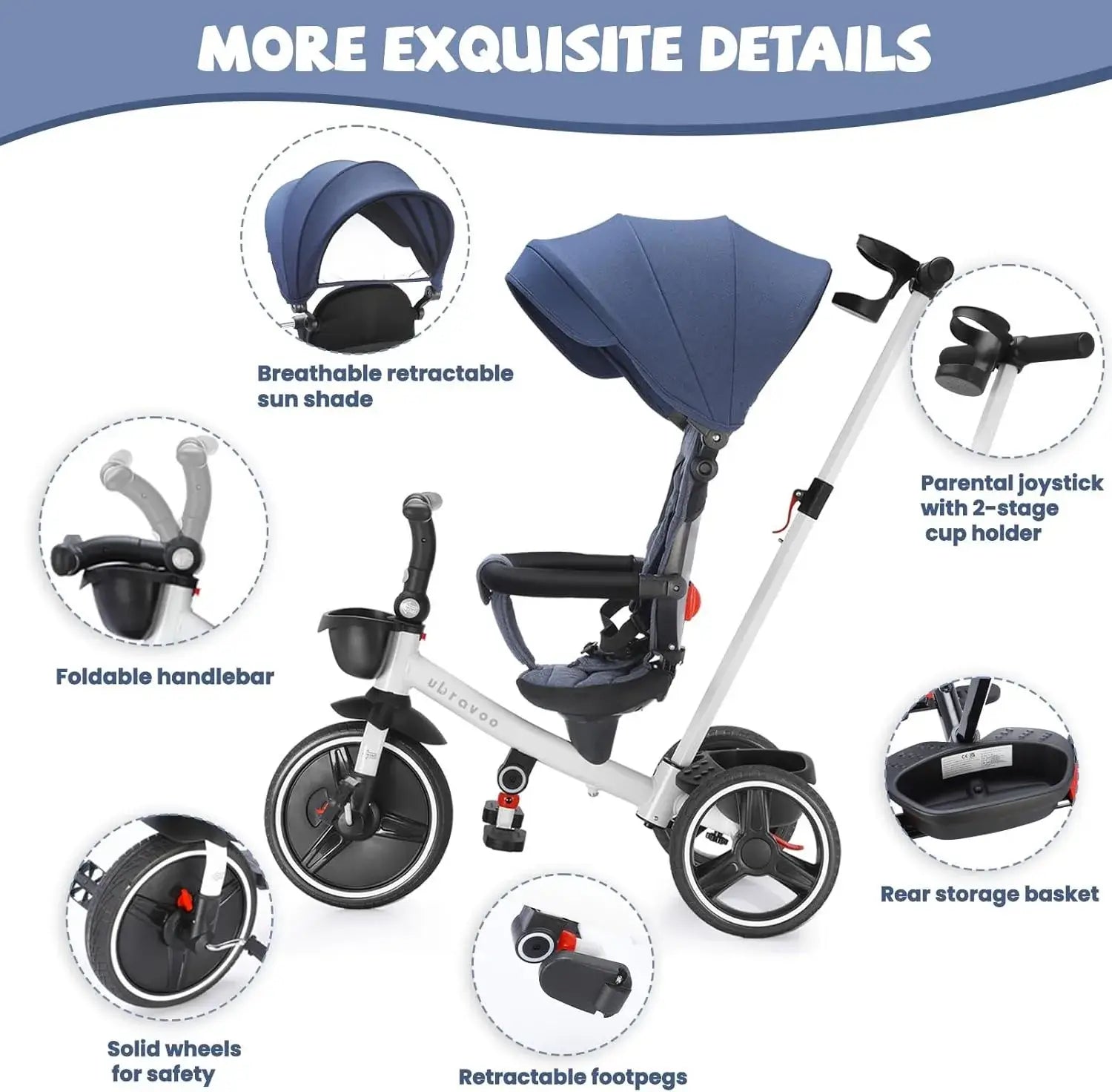 Baby Stroller and Trike -Foldable 5-in-1