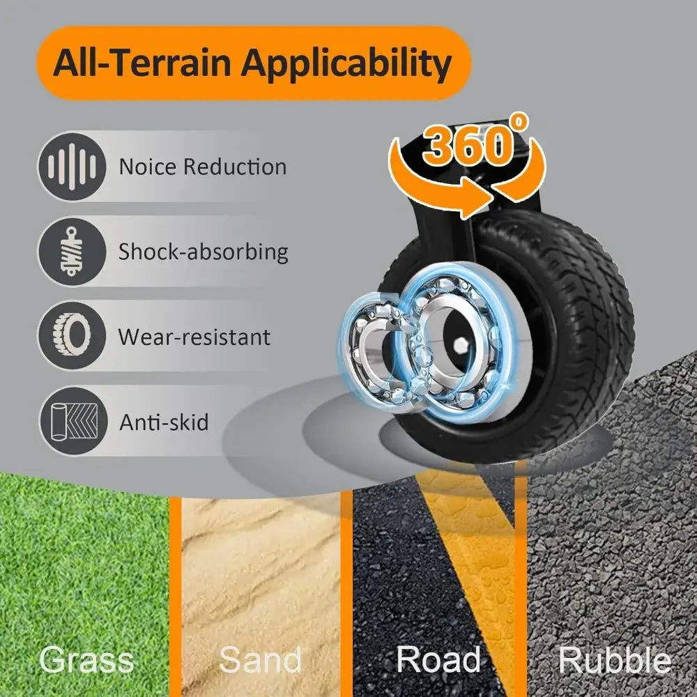 230 LBS Wide Wheel Garden, Park Cart, Red Collapsible Wagon, Steel Frame and 600D Oxford Cloth Picnic Cart - all terrain