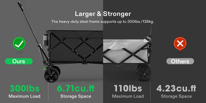 Black Collapsible Folding Wagon