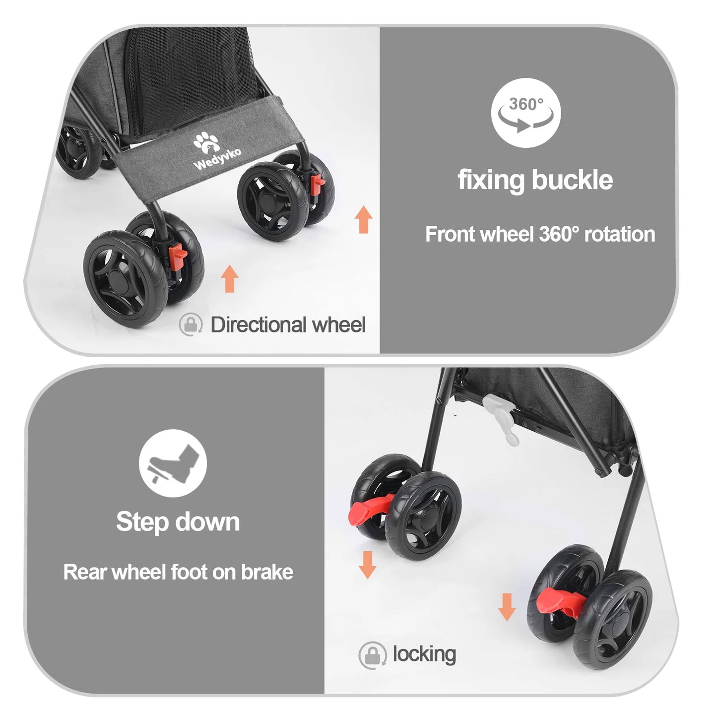 Pet Stroller - Foldable and Lightweight