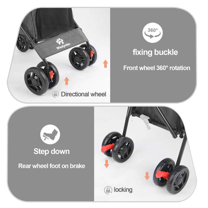 Pet Stroller - Foldable and Lightweight