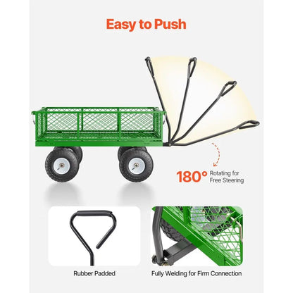 900 Lbs Capacity Heavy Duty Steel Garden Cart