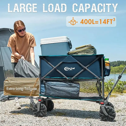 Double Decker Wagon with Tailgate - Heavy Duty Collapsible