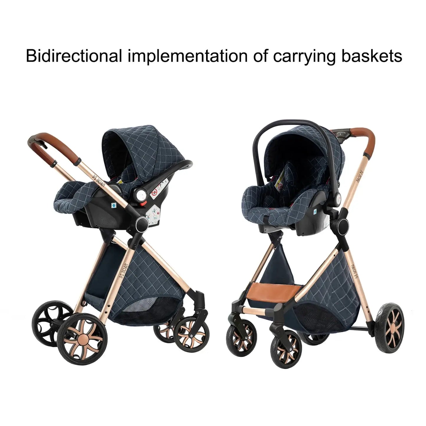 3-in-1 Lightweight Stroller - Carriage, Bassinet