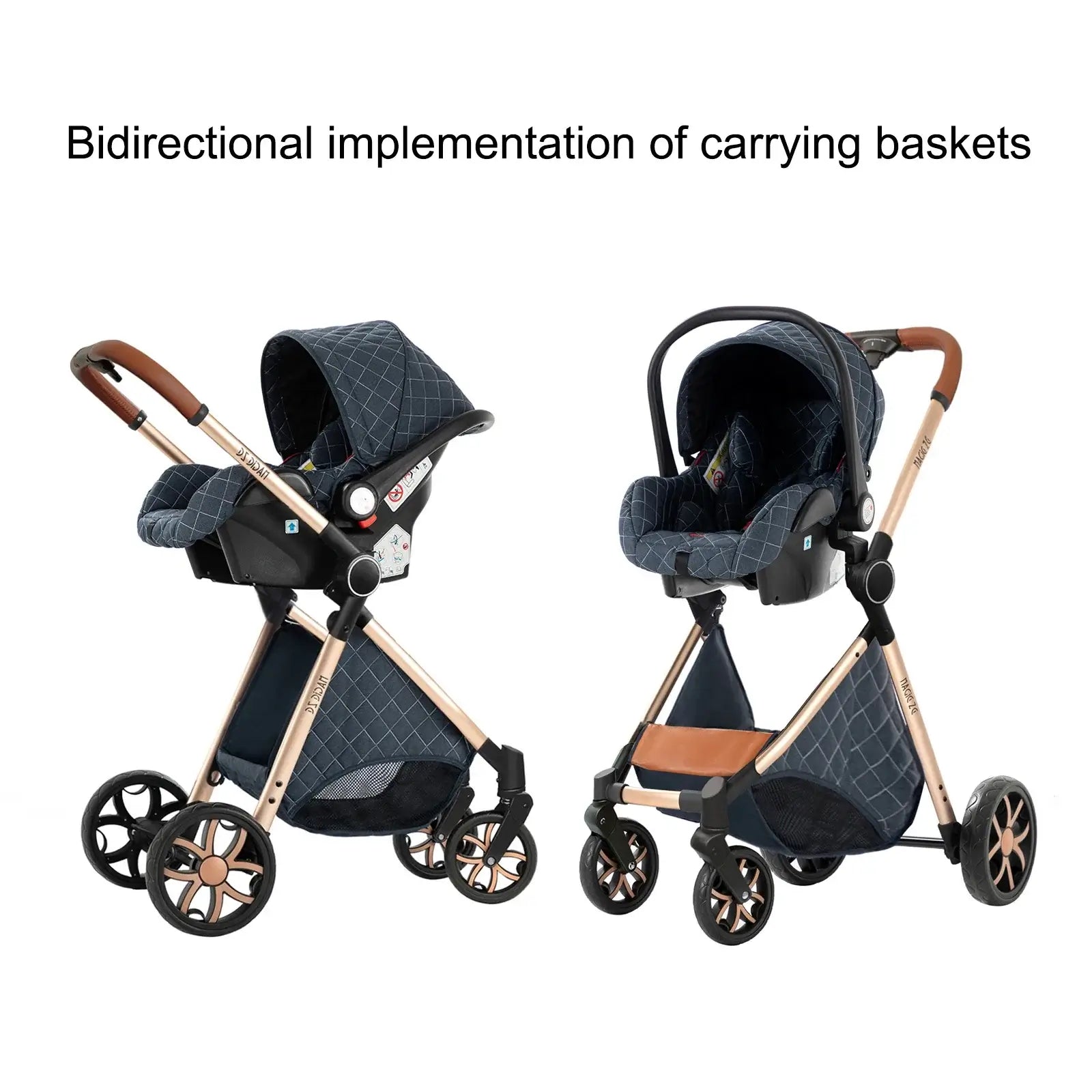 3-in-1 Lightweight Stroller - Carriage, Bassinet