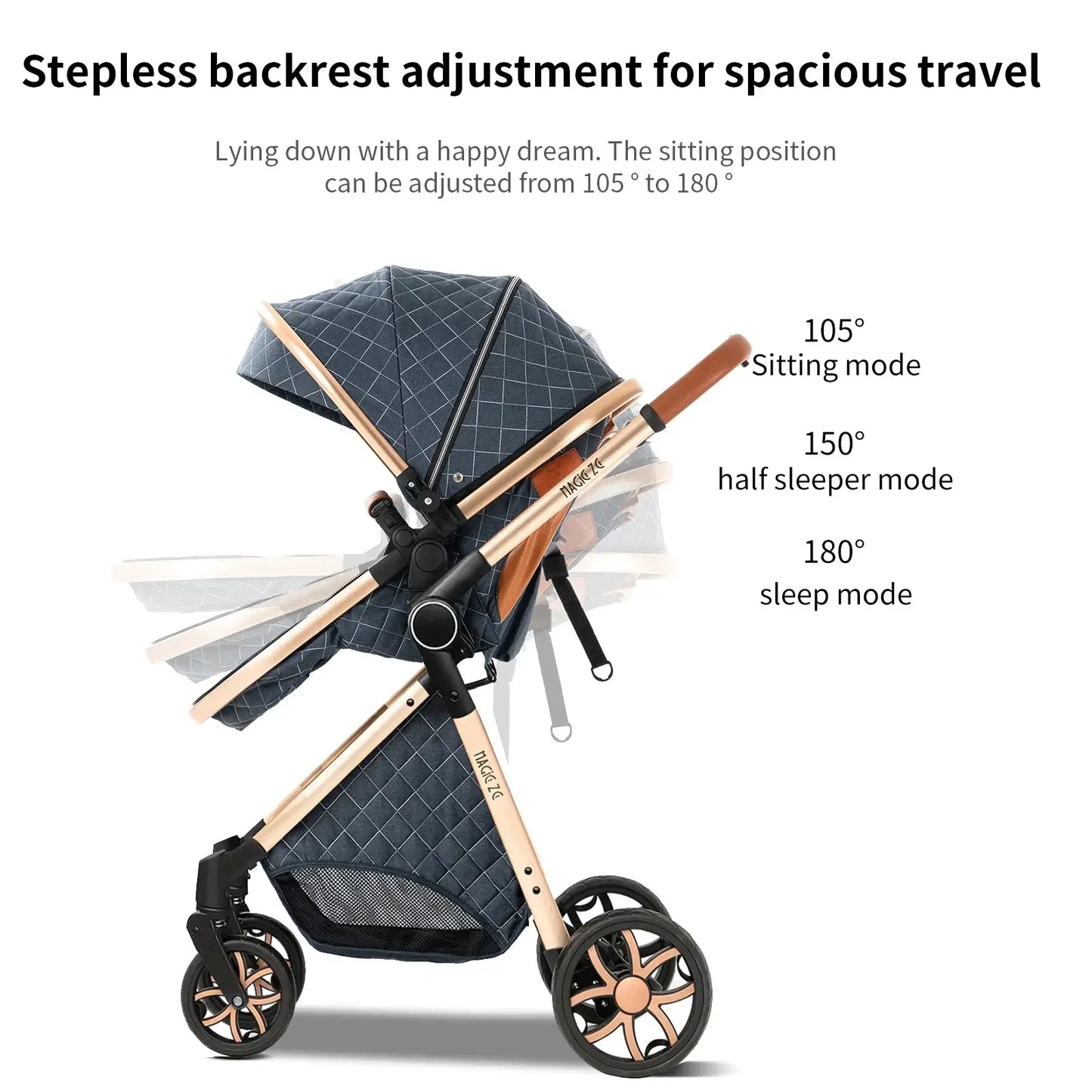 3-in-1 Lightweight Stroller - Carriage, Bassinet