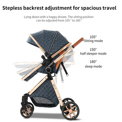 3-in-1 Lightweight Stroller - Carriage, Bassinet