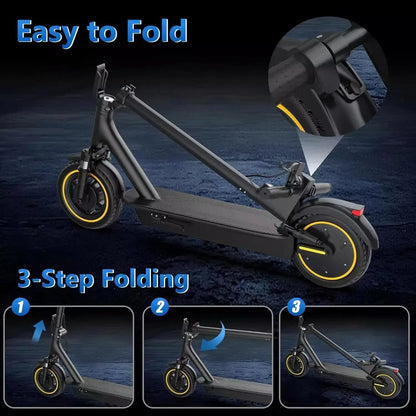Adult Folding Electric Scooter, 22MPH Max Speed, 500W 14.5AH, 28 Miles Long Range, Dual Shock Absorber